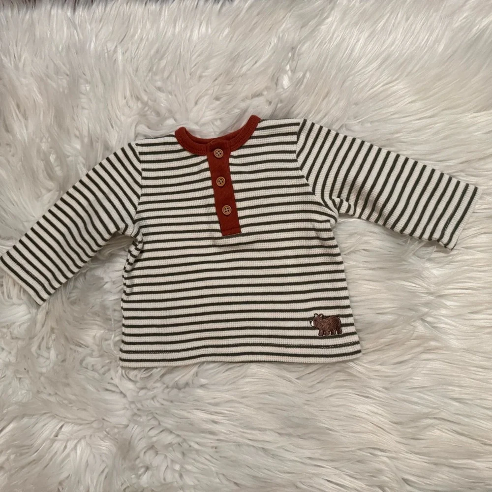Little Me Baby Boy 6M 2 Piece Bear Outfit Set